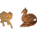 Wooden Peacock